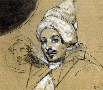 Autoportrait d'Eugène Delacroix(période marocaine)